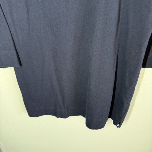 VTG Looney Tunes Embroided Tweety Hooded Sweatshirt Women L Navy Blue 1/4 Sleeve - Picture 8 of 10